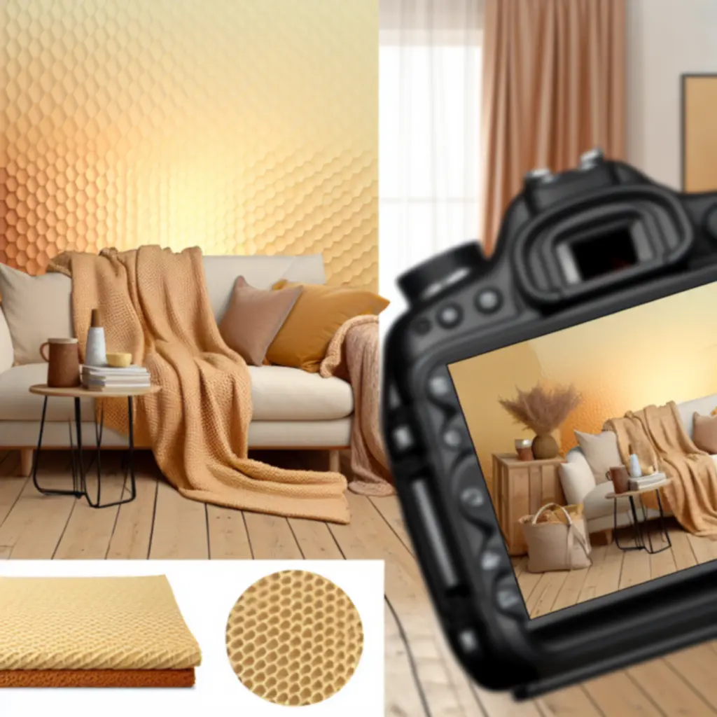 Miodowy koc bawełniany o strukturze plastra miodu