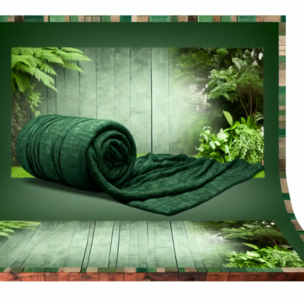 Zielony koc z materiałów z recyklingu Forest