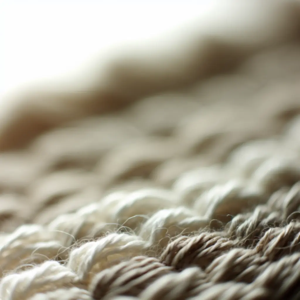 Zbliżenie naturalnych włókien i tkanin wykorzystywanych w PillowDay.