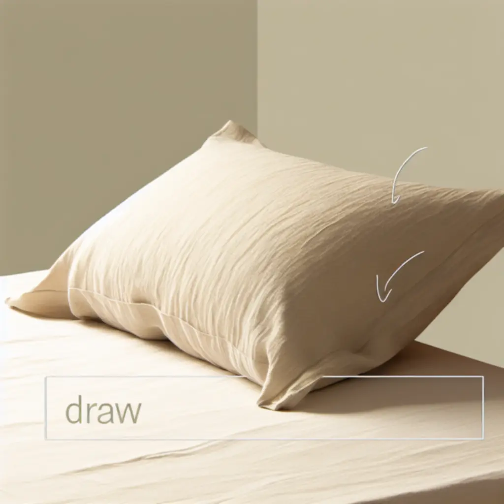 Lniana poszewka w kolorze piaskowym