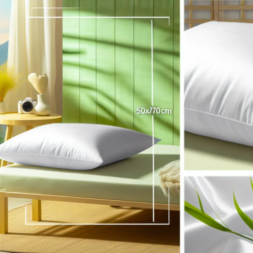 Poduszka Bamboo Air 50x70 z włóknem bambusowym, kolor biały