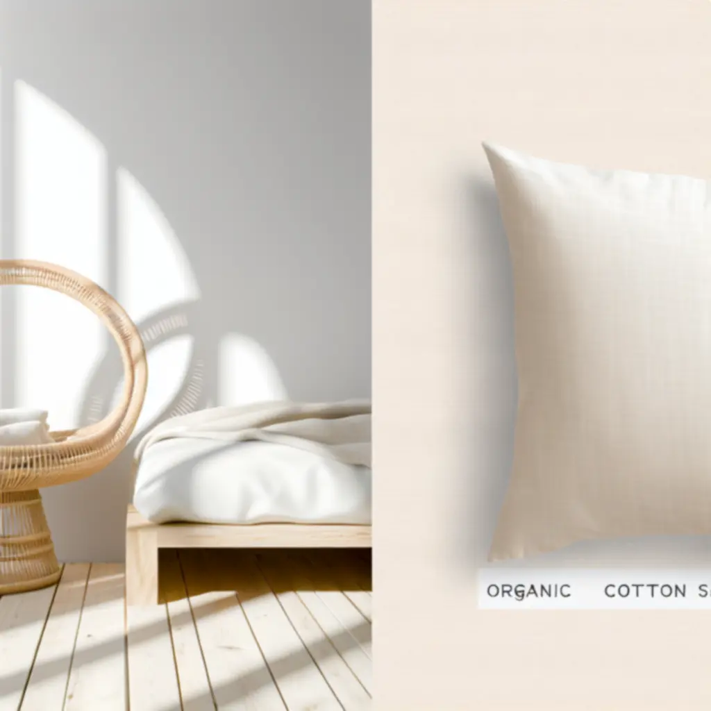 Poszewka Organic Cotton Soft 50x60 w kolorze beżowym